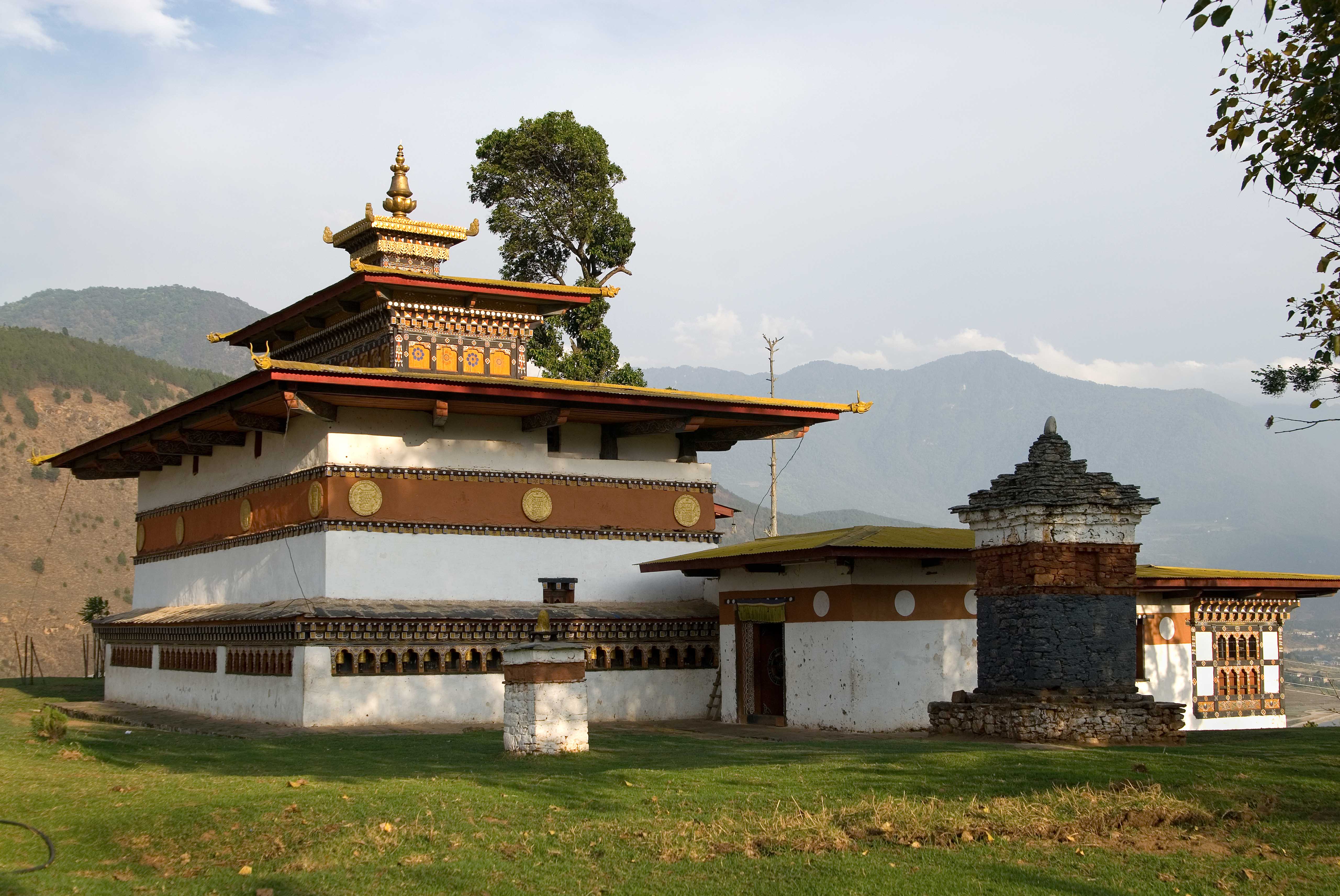 BHUTAN 4/ 2006 Chimi Lhakhang Temple is near Lobesa : built by Lama Drukpa Kunley (1455-1529) 